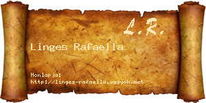 Linges Rafaella névjegykártya
